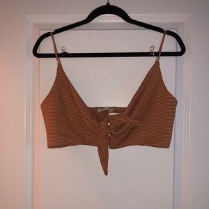 tie front crop top